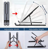 Portable Laptop Stand (Suitable for Different Laptops, Tablets & Mobile Phones)